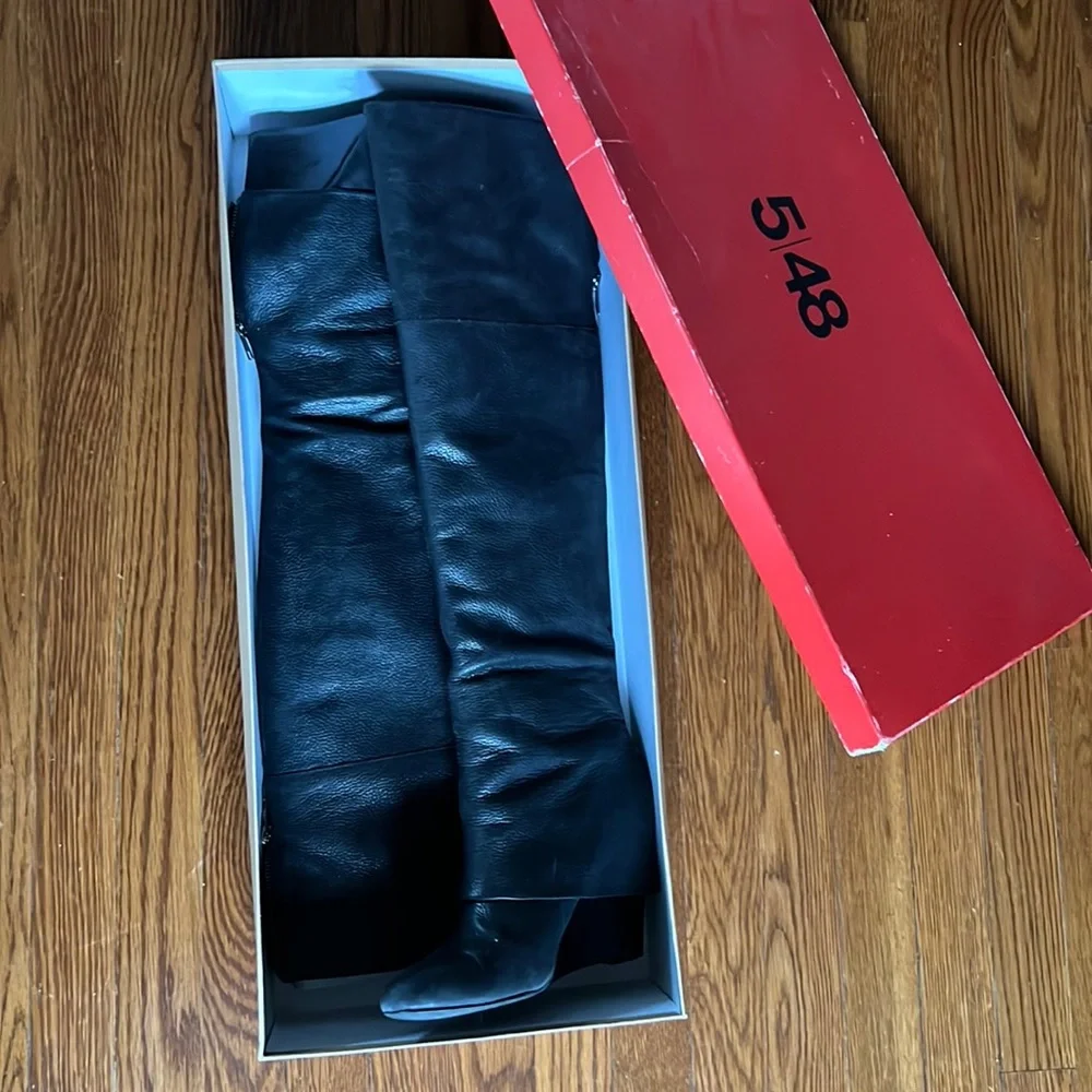 5/48 Penelope Leather Over The Knee Boot 38 - Picture 3 of 9